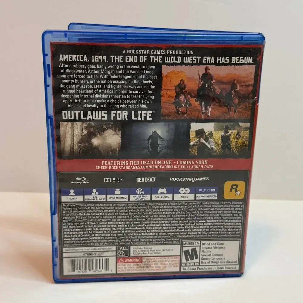 Red Dead Redemption 2 PS4 Double Disc EXCELLENT CONDITION